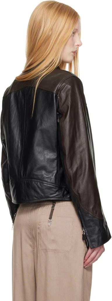 Our Legacy WORK SHOP Emporio Armani Black Piccola Trix Leather Jacket 3