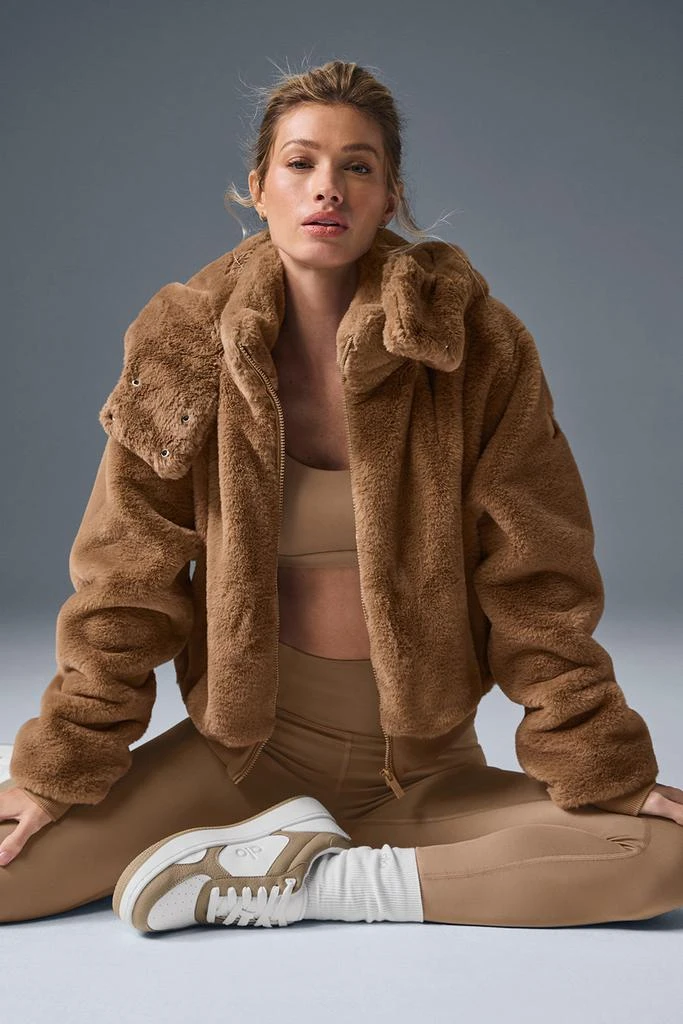Alo Faux Fur Foxy Jacket - Toasted Almond 1