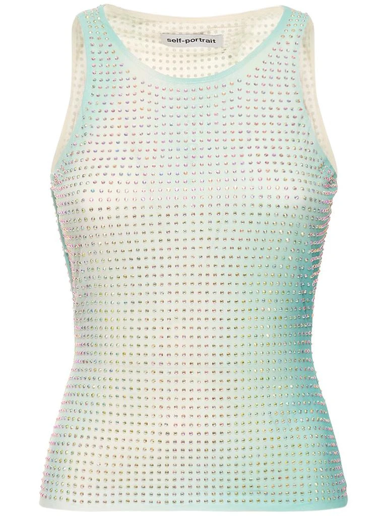 Self Portrait Embellished Tech Racer Top 1