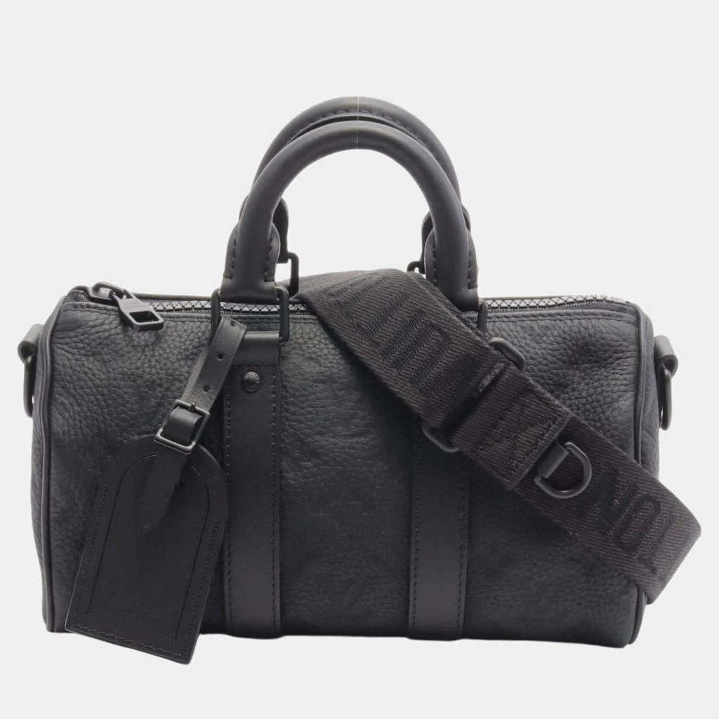 Louis Vuitton Louis Vuitton Keepall Bandouliere 25 Taurillon Monogram Noir Leather Black Handbag 1