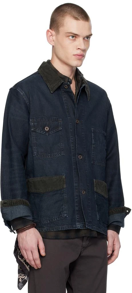 RRL Indigo Buttoned Denim Jacket 2