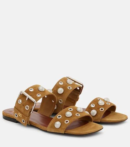 Valentino Nellcôte studded suede sandals 1