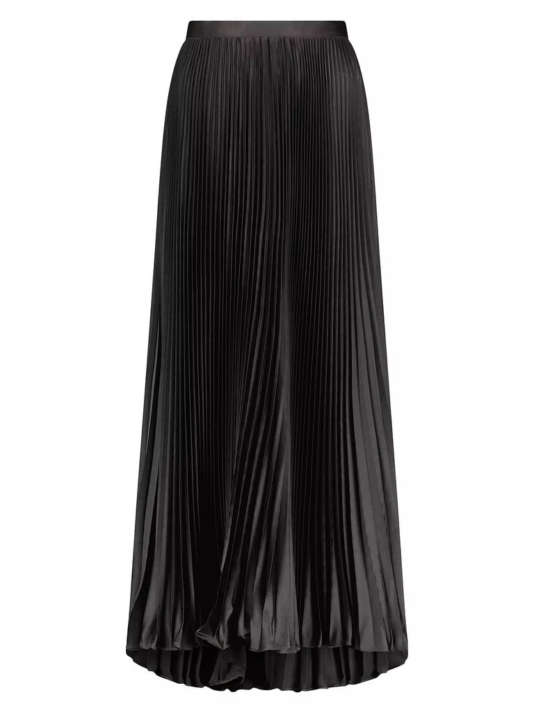 Mac Duggal Pleated Satin Maxi Skirt 1