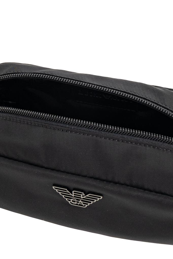 Emporio Armani Cosmetic bag with logo-shaped appliqué