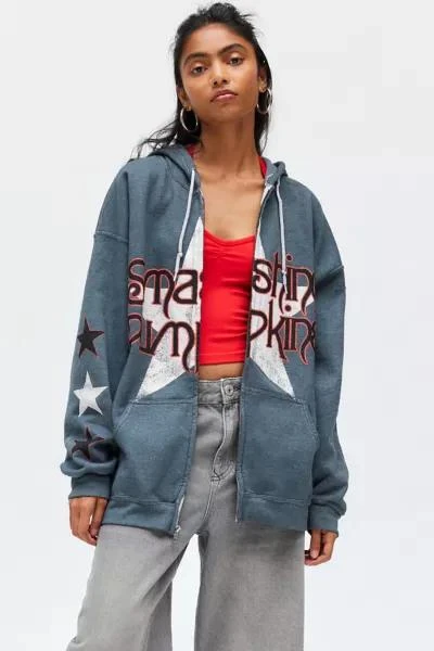 Urban Outfitters Smashing Pumpkins Graphic Zip Up Hoodie Sweatshirt 1