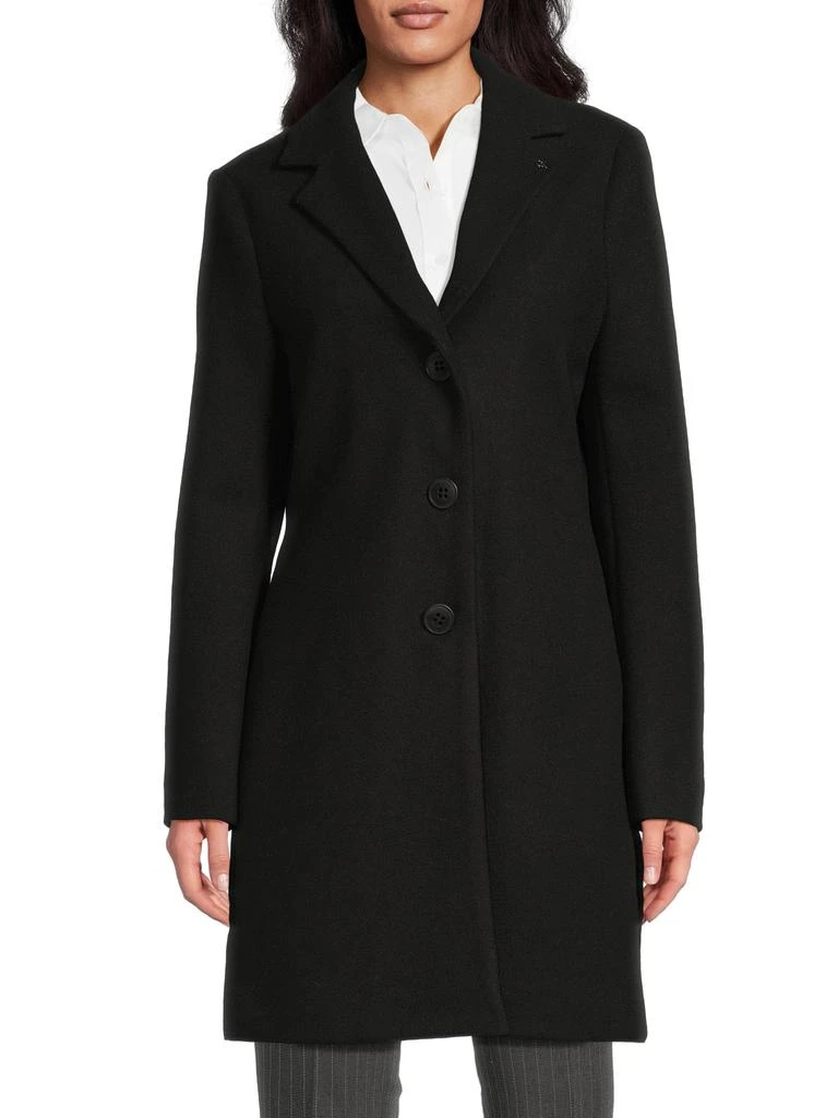 Calvin Klein Calvin Klein Women
s Single Breasted Faux Wool Coat