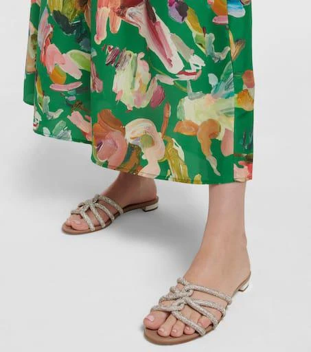 Aquazzura Moondust embellished leather sandals 4