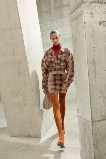 Stella McCartney Checked wool shirt minidress 6