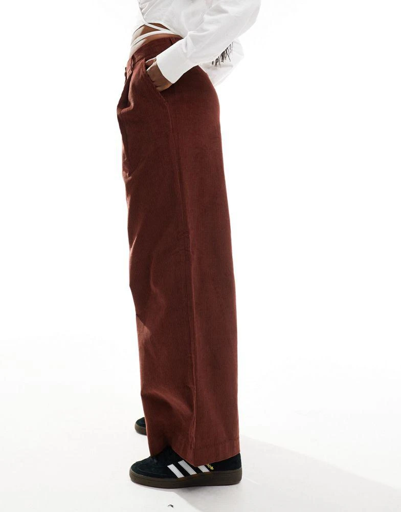 Fred Perry Fred Perry Cord wide leg trousers in rust 4