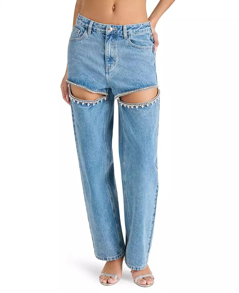 Steve Madden Women's Cotton Taylor Bedazzled Pants 4