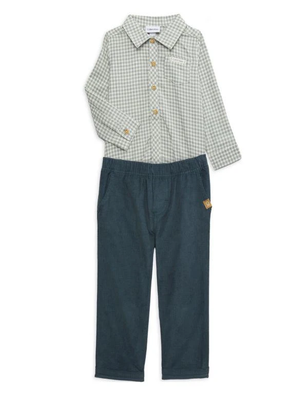 Calvin Klein Baby Boy's 2-Piece Check Bodysuit & Pants Set 1