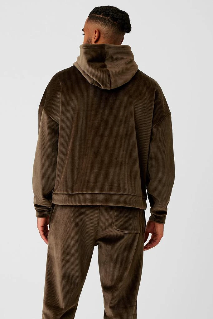 Alo Velour Baller Hoodie - Espresso 2