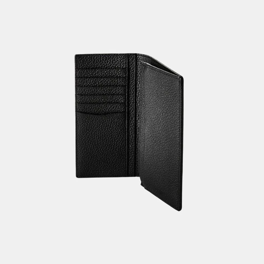 Serapian Cachemire Leather Black Wallet With Palladium Finish 3