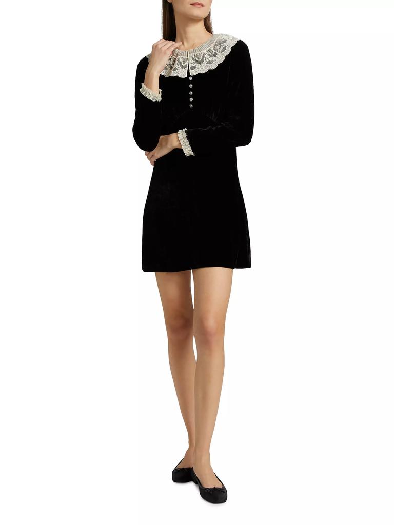 DÔEN Lisbeth Lace Collar Minidress