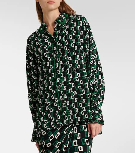 Diane von Furstenberg Alona printed crêpe shirt 5