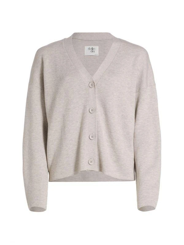 Stellae Dux Double-Knit V-Neck Cardigan 6