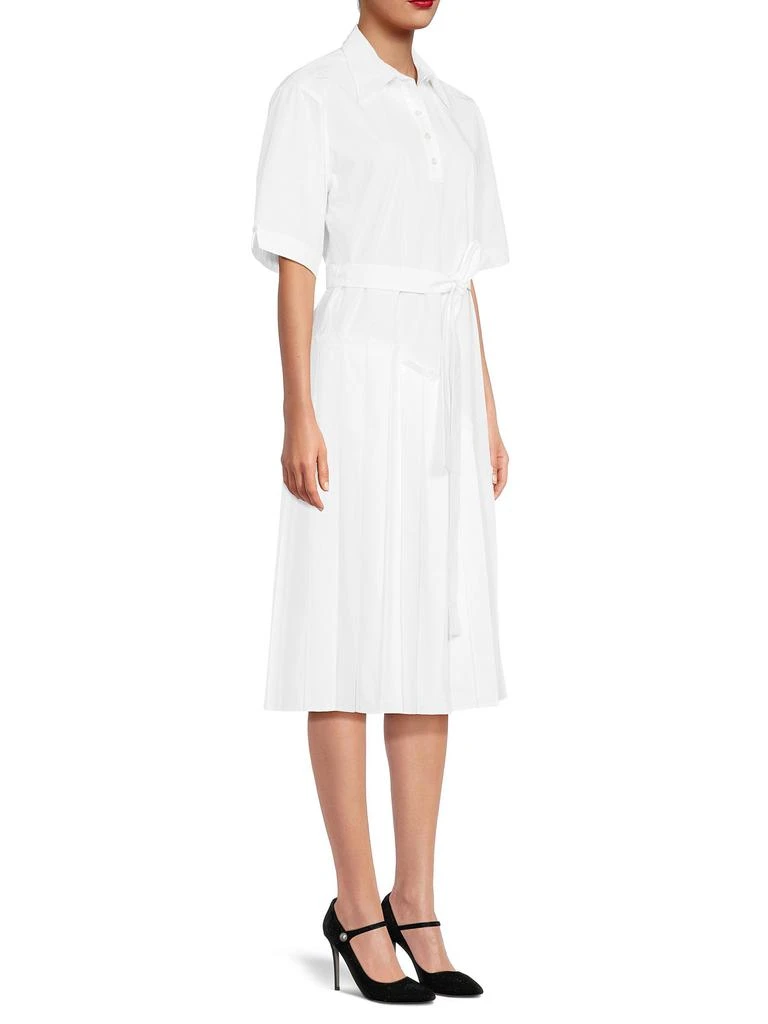 Thom Browne Pleated 
Belted Midi Polo Dress 3