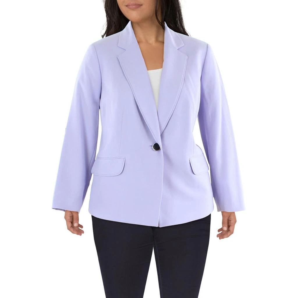 Le Suit Plus Womens Suit Separate Office One-Button Blazer 3