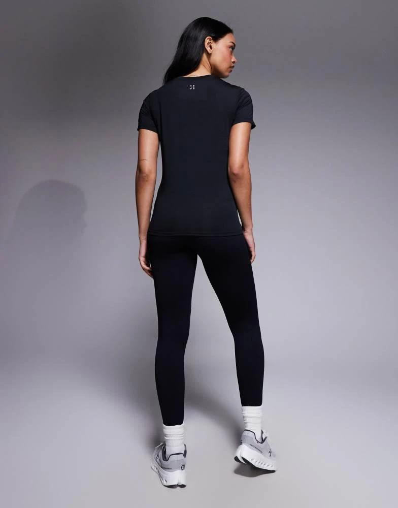4505 4505 Maternity seamless baby rib high waist gym leggings in black 3