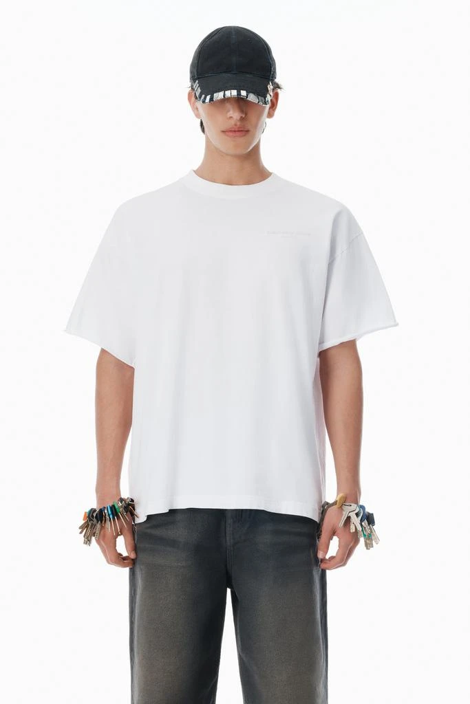 Alexander Wang White Cotton Logo T-Shirt 1