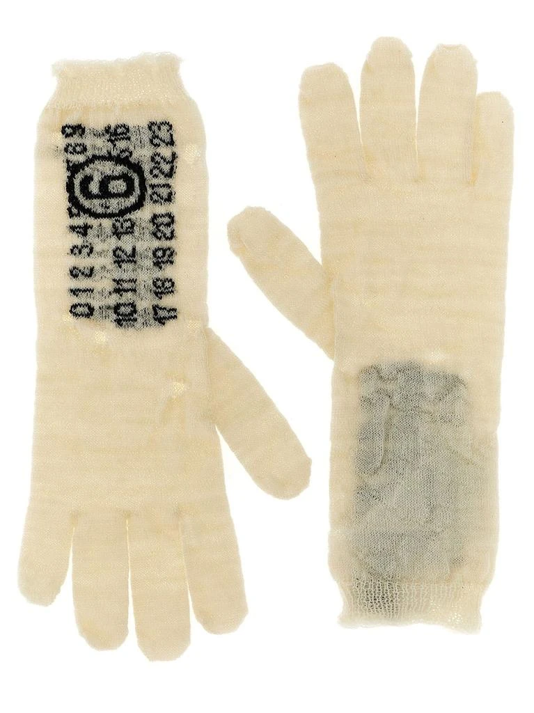 MM6 MM6 Maison Margiela Numbers-Motif Gloves 1