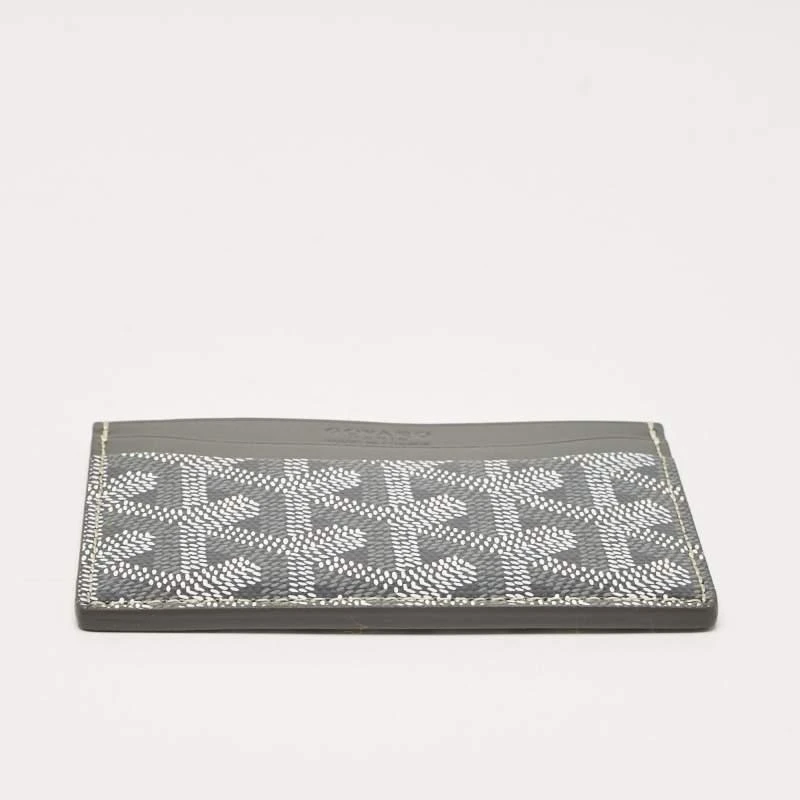 Goyard Goyard Grey Goyardine Coated Canvas and Leather Saint Sulpice Card Holder 8
