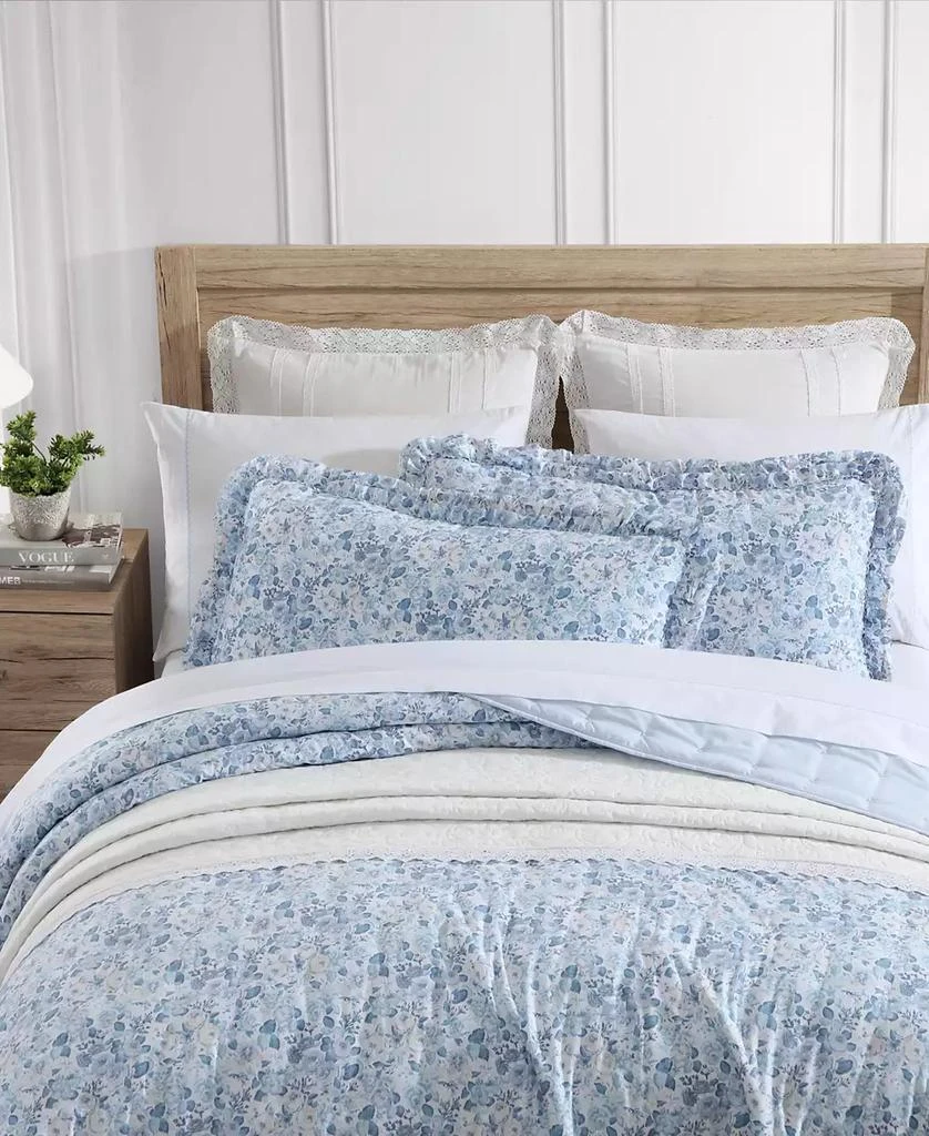 Laura Ashley Quartet Dot 2 Piece Quilt Set 3