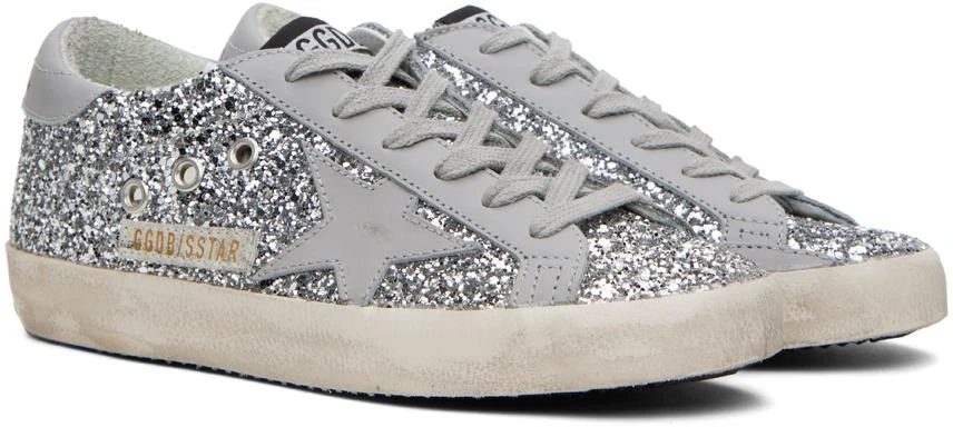 Golden Goose SSENSE Exclusive Silver Super-Star Classic Sneakers 4
