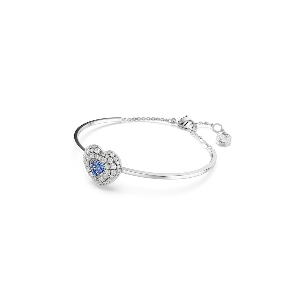 Swarovski Hyperbola bangle heart blue rhodium plated 5