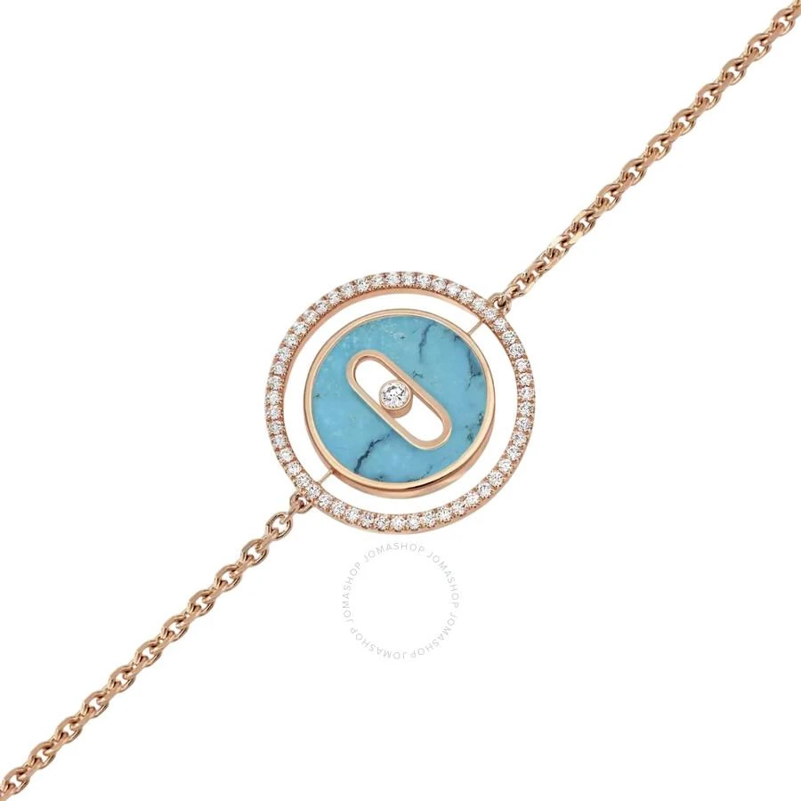 Messika Lucky Move 18k Rose Gold Diamond Turquoise Bracelet 2