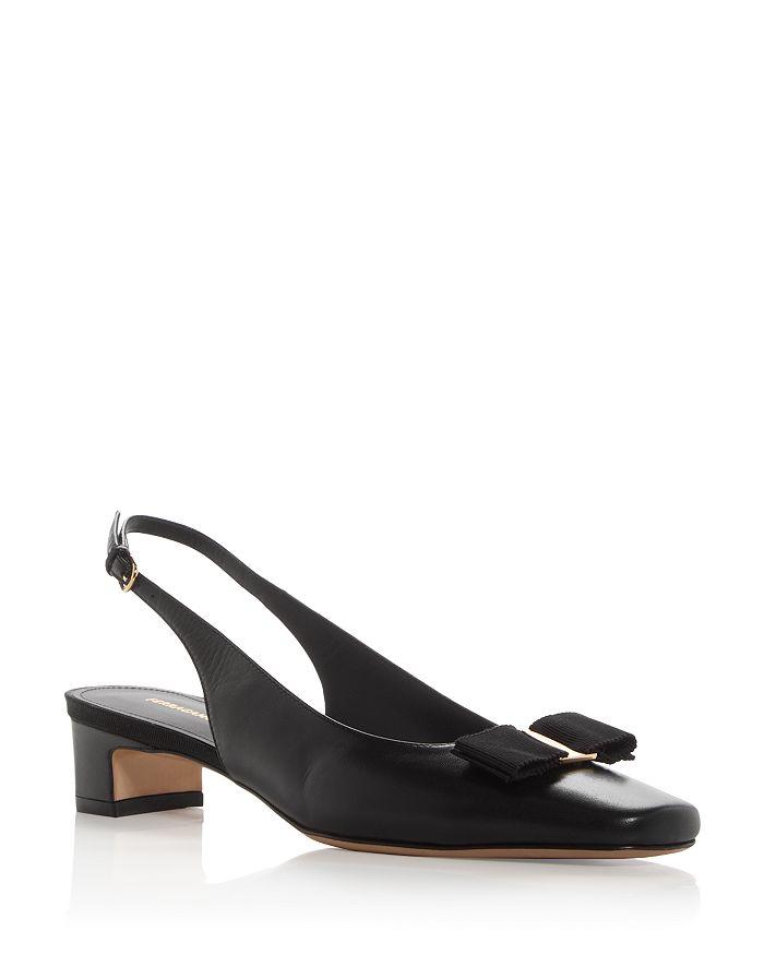 Ferragamo PUMPS＆HEELS WOMAN WILLIS 55 P Salvatore Ferragamo Willis 55 embellished leather slingback