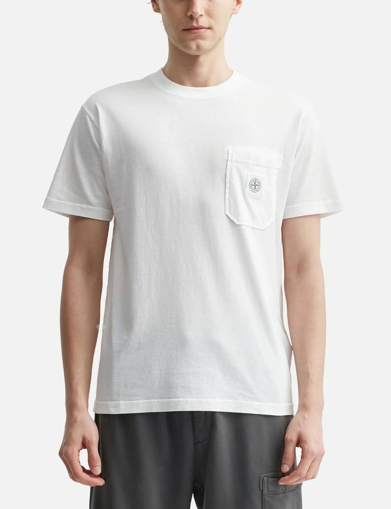 Stone Island Organic Cotton jersey 'Fissato' Effect T-shirt 3