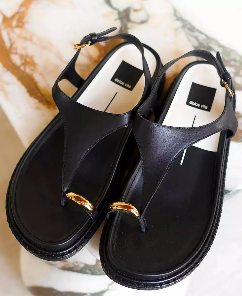 Dolce Vita Women's Stefan Toe Ring Thong Jewelry Footbed Flat Sandals 11