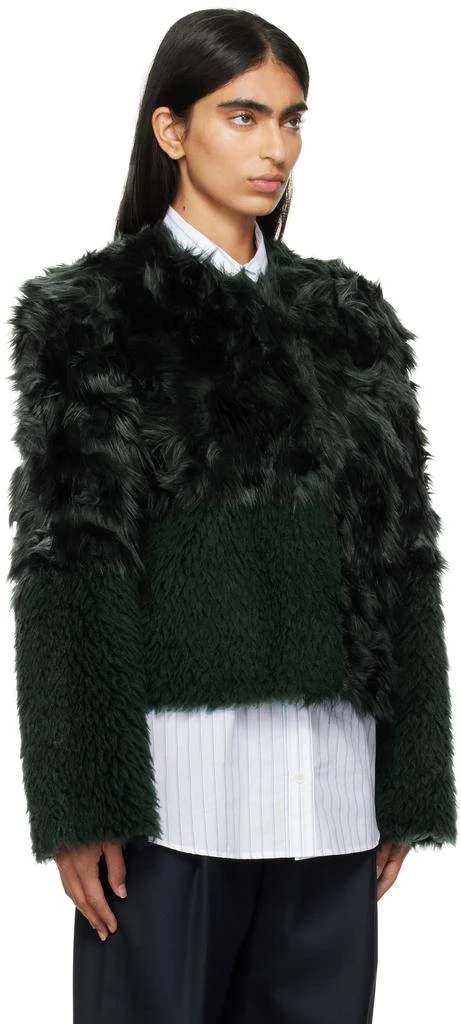 STAND STUDIO Green Halle Faux-Fur Jacket 2