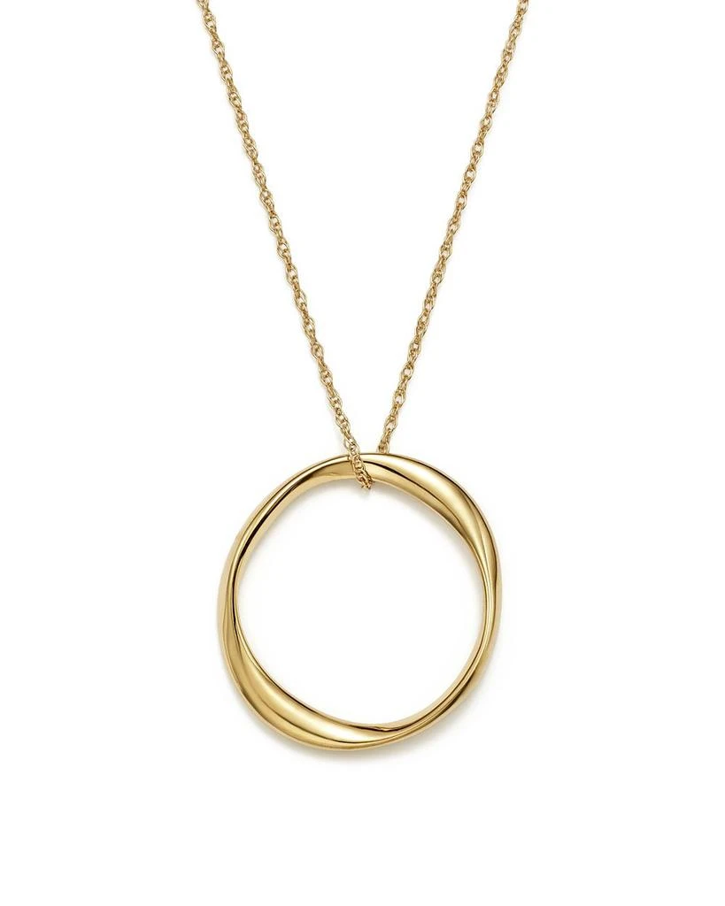 Bloomingdale's 14K Yellow Gold Twisted Ring Pendant Necklace, 18" 1