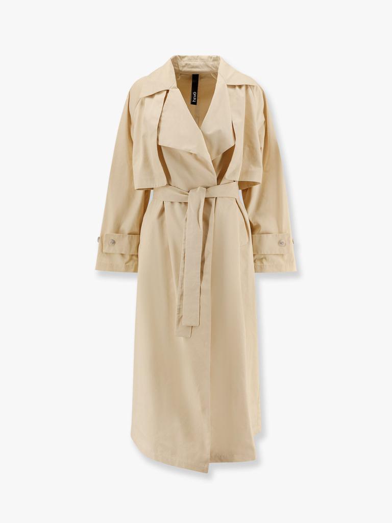 HEVÒ Margherita nylon trench coat with belt