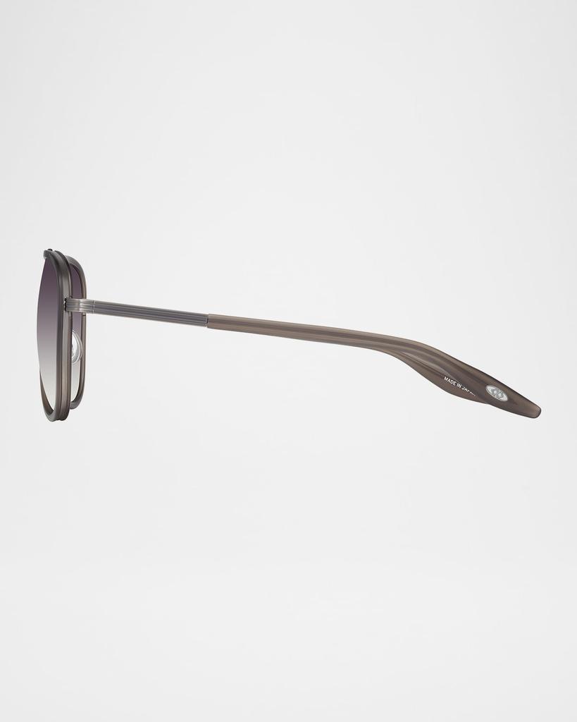 Barton Perreira Men's Cani Acetate and Titanium Aviator Sunglasses