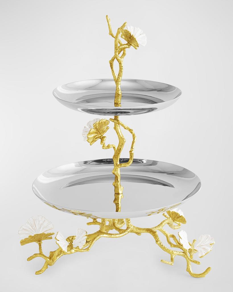 Michael Aram Butterfly Ginkgo White
Gold Two Tier Etagere