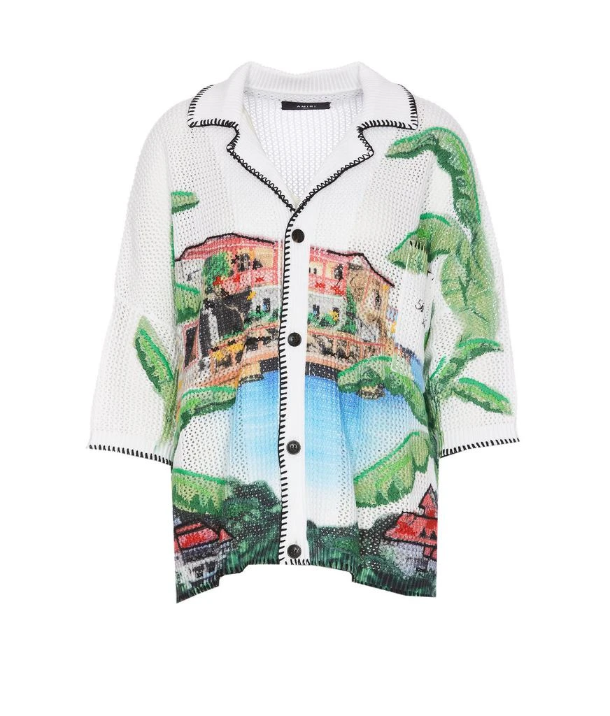 AMIRI Amiri Motif Embroidered Knitted Shirt 1