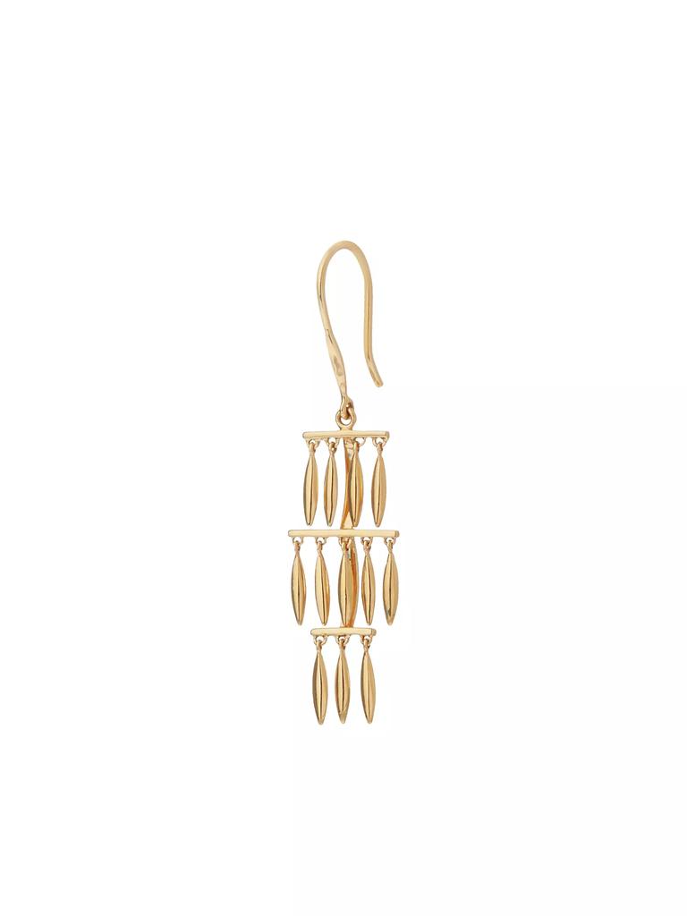 Ileana Makri Grass Multi Dewdrops 18K Yellow Gold Drop Earrings