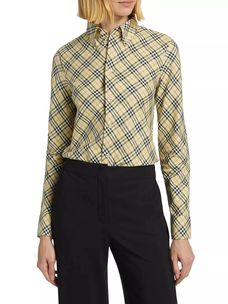 Burberry Check Cotton Twill Button-Down Shirt 3