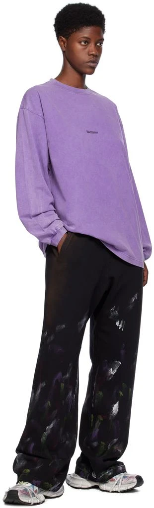 We11done Purple Vintage Horror Long Sleeve T-Shirt 4