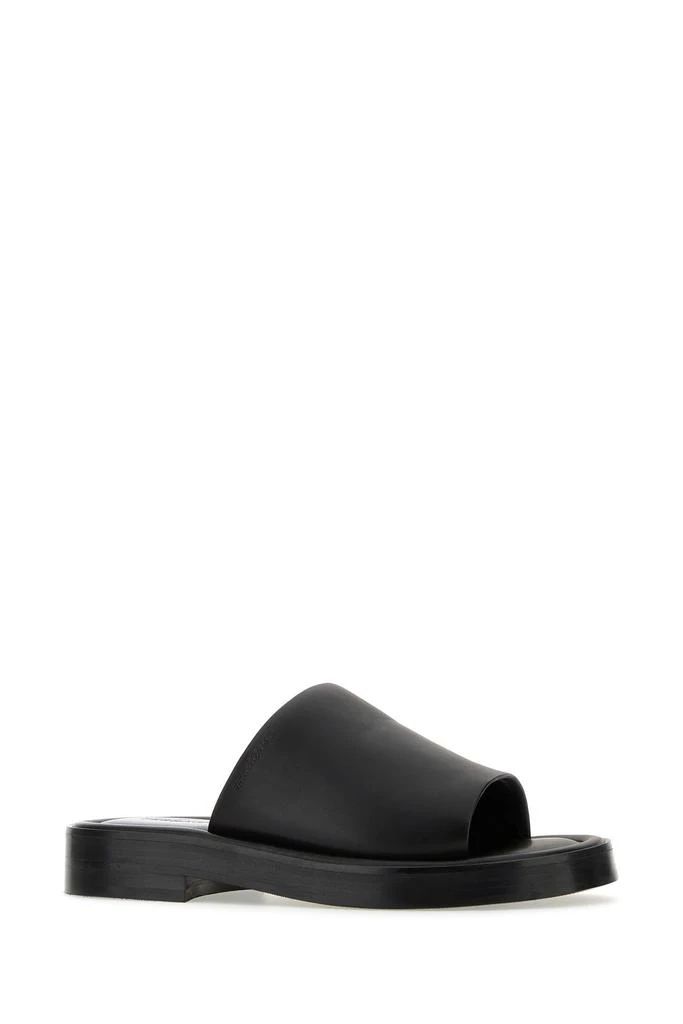 Salvatore Ferragamo Black nappa leather slippers 1