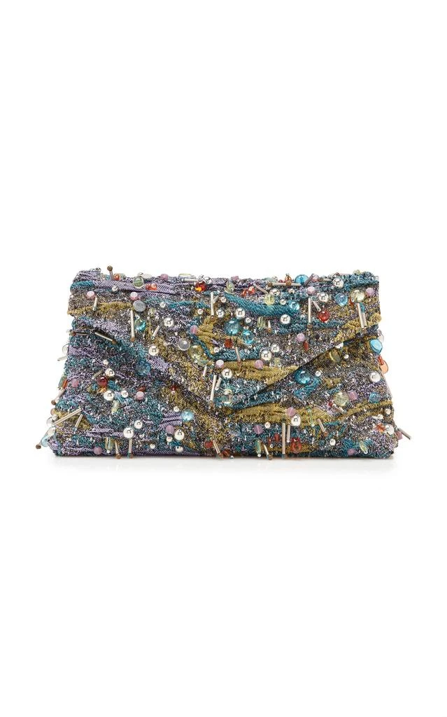 Dries Van Noten Dries Van Noten - Embroidered Jacquard Envelope Clutch - Yellow - OS - Moda Operandi 1