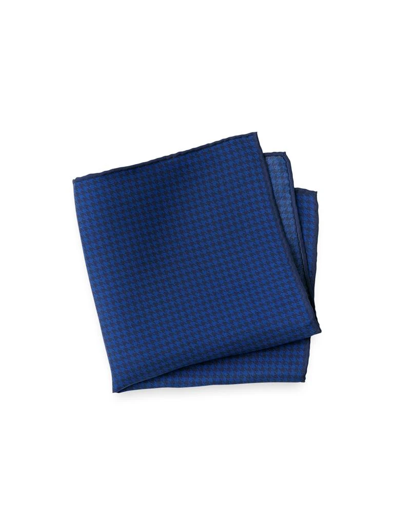 Paul Fredrick Houndstooth Silk Pocket Square