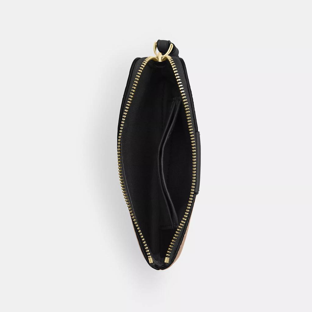 Coach Corner Zip Wristlet In Signature Canvas With Stripe