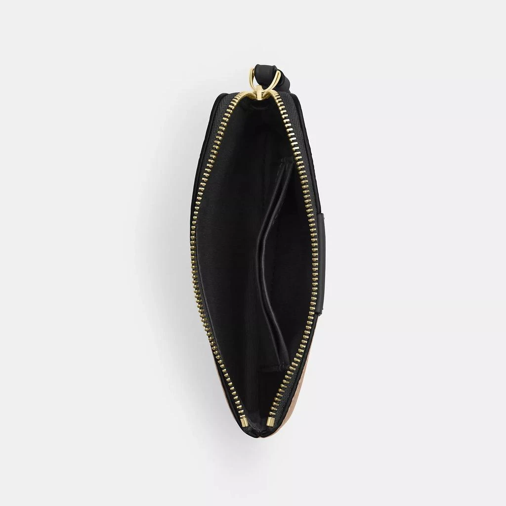 Coach Corner Zip Wristlet In Signature Canvas With Stripe 2