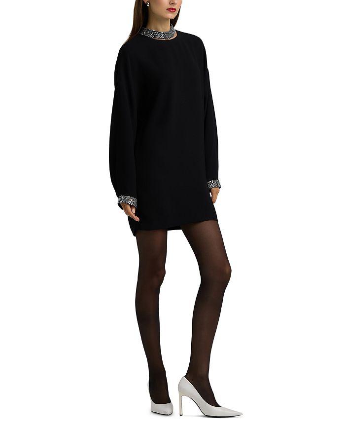 St. John Embellished Neck Dress