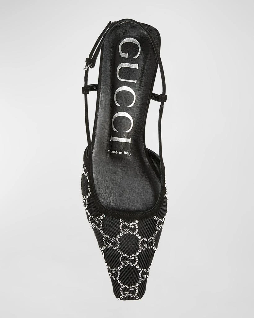 Gucci Demi Crystal GG Slingback Ballerina Flats 4