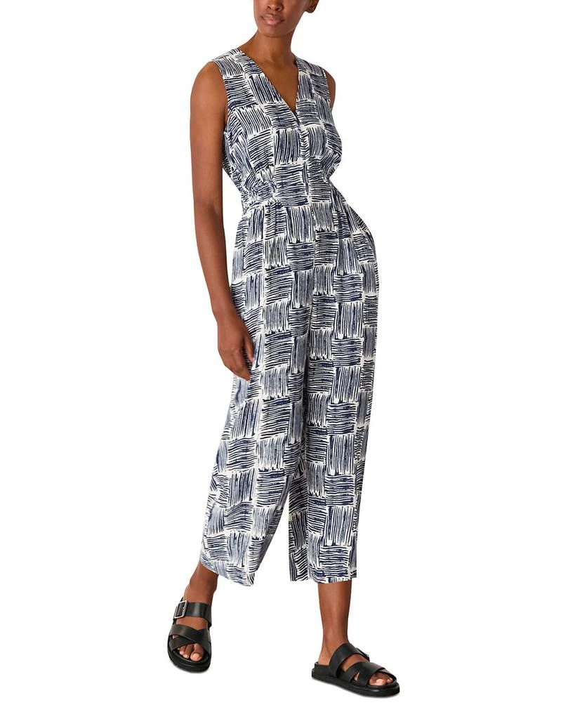 Whistles Petites Hatched Squares Jumpsuit 1